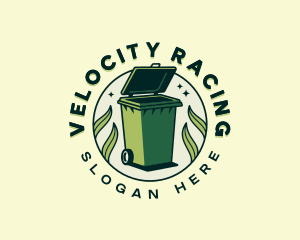 Eco Leaf Trash Bin Logo