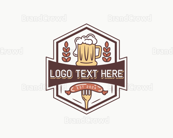 Sausage Beer Pub Logo