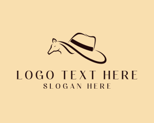 Cowboy - Horse Cowboy Hat logo design