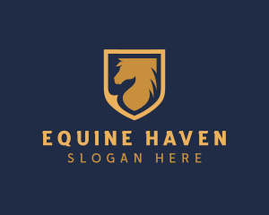 Shield Equine Horse  logo design