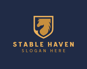 Shield Equine Horse  logo design