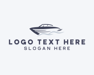 Ship - Speedboat Transport Ship logo design