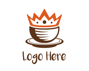 Queen - Coffee Cup King logo design