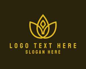 Gold Lotus Flower Logo