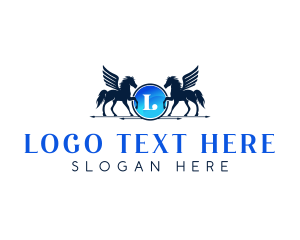 Legal - Mythical Horse Pegasus logo design