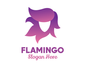 Violet Hair Woman Logo