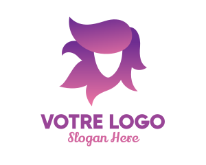 Violet Hair Woman Logo