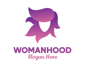 Violet Hair Woman Logo