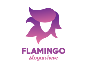 Face - Violet Hair Woman logo design