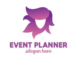 Hair - Violet Hair Woman logo design