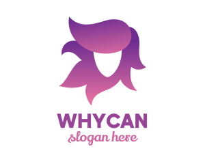 Fashion Channel - Violet Hair Woman logo design