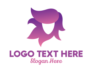 Violet Hair Woman Logo