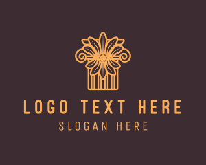 Historical - Corinthian Pillar Column logo design