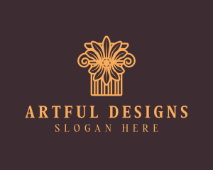 Corinthian Pillar Column logo design