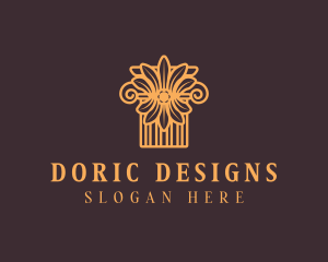 Corinthian Pillar Column logo design