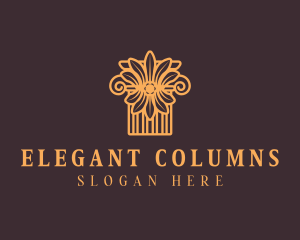 Corinthian Pillar Column logo design