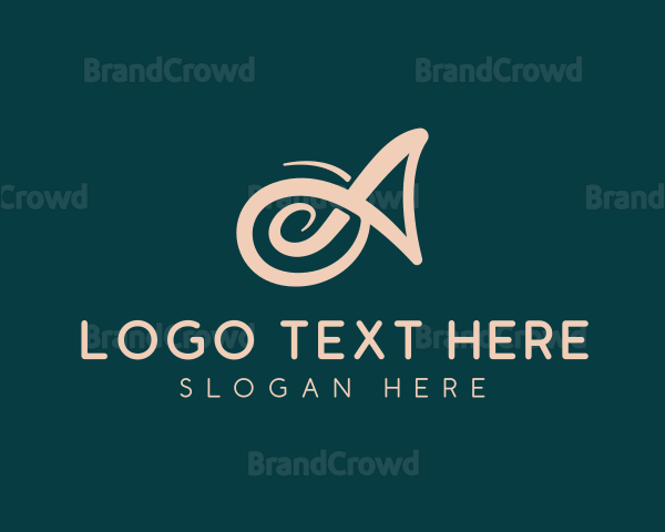 Beauty Swirl Cursive Logo