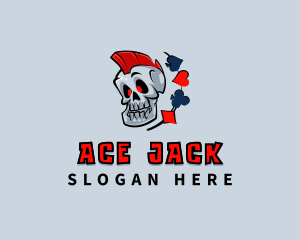 Blackjack - Mohawk Casino Skull logo design