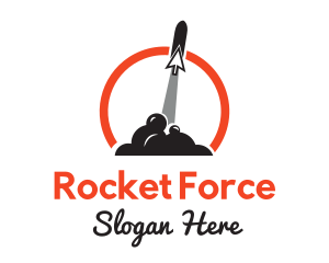 Missile - Cursor Rocket Launch logo design