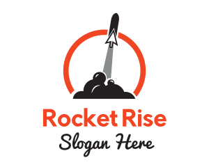 Cursor Rocket Launch logo design