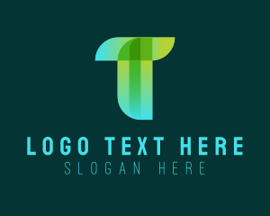 Green - Business Technology Letter T logo design