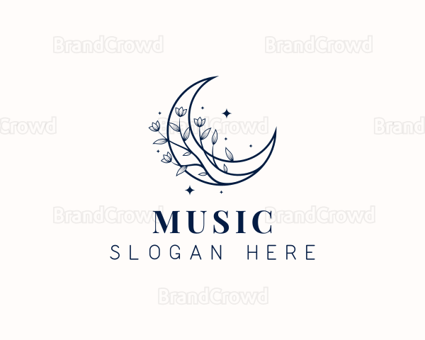 Moon Floral Beauty Logo