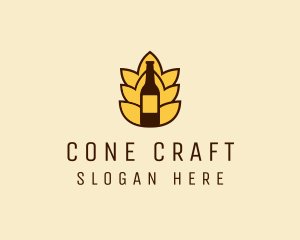 Barley Beer Bottle Label logo design