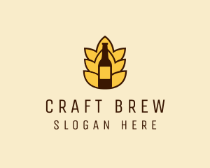 Beer - Barley Beer Bottle Label logo design