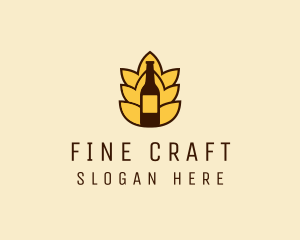 Barley Beer Bottle Label logo design