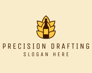 Barley Beer Bottle Label logo design