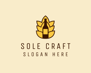 Barley Beer Bottle Label logo design