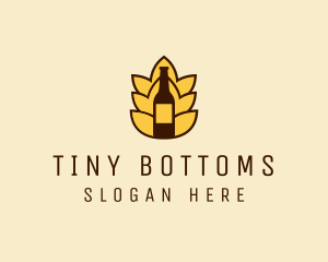 Barley Beer Bottle Label logo design