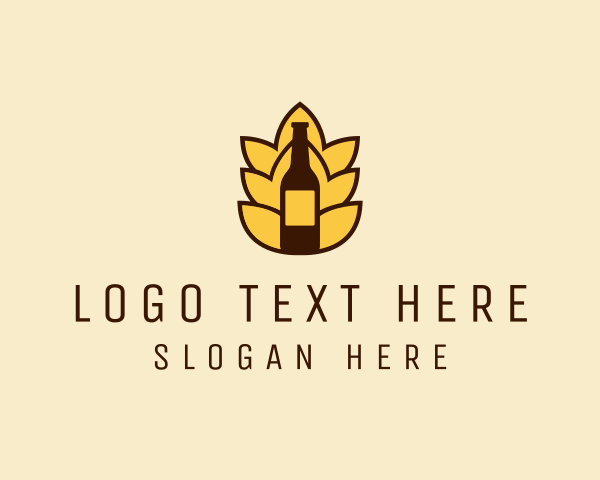 Bottle - Barley Beer Bottle Label logo design