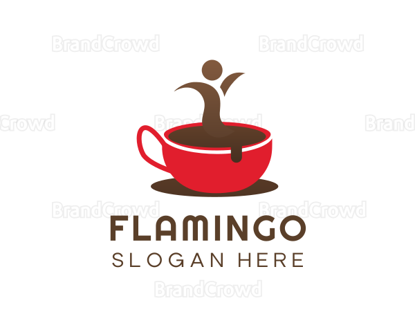 Red Mug Coffee Drink Logo