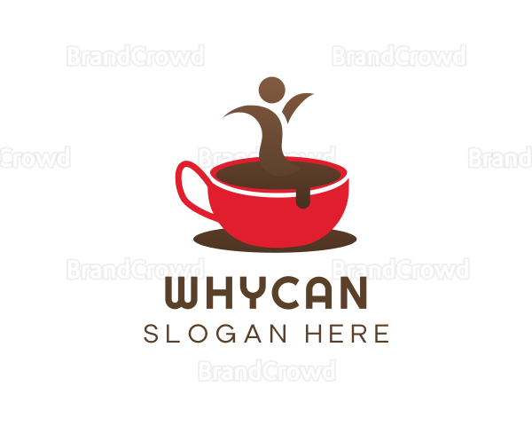 Red Mug Coffee Drink Logo