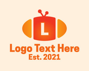 Television - Oval Television Lettermark logo design
