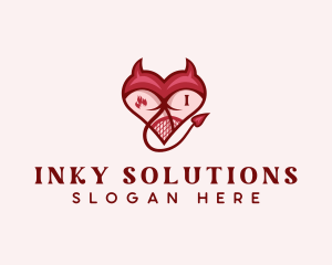 Kinky Heart Devil logo design