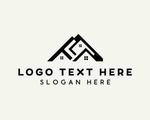 House - Builder Roofing Repair logo design