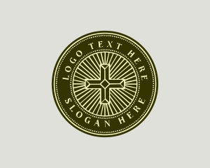Preacher - Christian Bible Cross logo design
