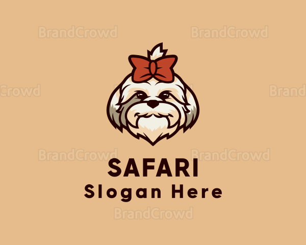 Cute Shih Tzu Dog Logo