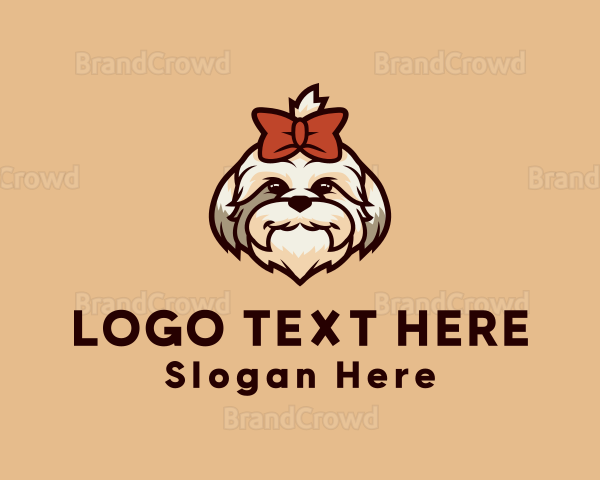 Cute Shih Tzu Dog Logo