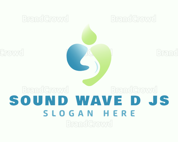 Gradient Aqua Droplet Logo