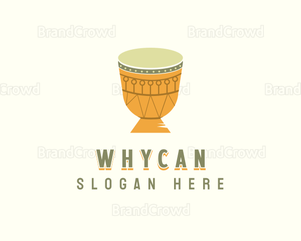 Djembe Musical Drum Logo