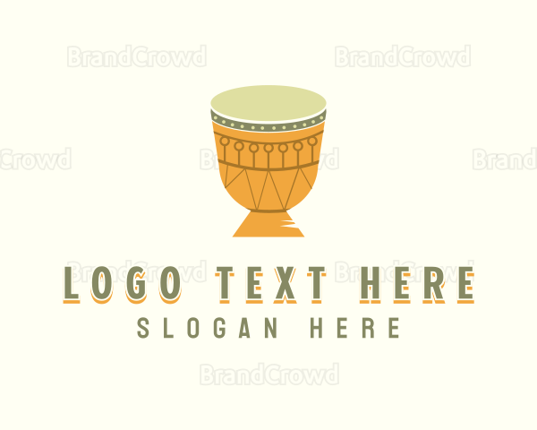 Djembe Musical Drum Logo