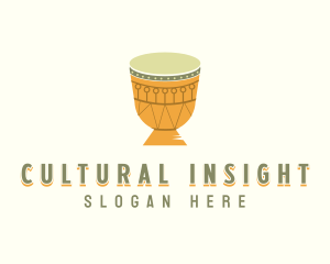 Djembe Musical Drum logo design