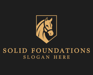 Equine Horse Shield Logo