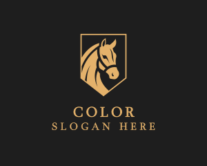 Jockey - Equine Horse Shield logo design