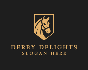 Derby - Equine Horse Shield logo design