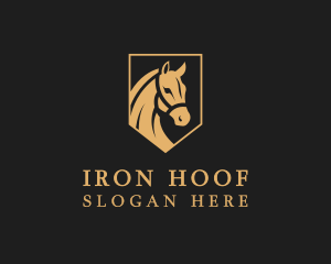 Farrier - Equine Horse Shield logo design