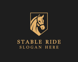 Equine Horse Shield logo design